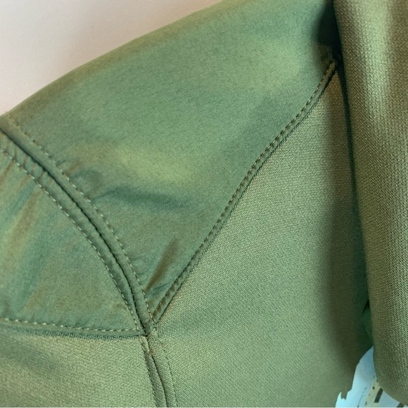 Vintage Nike ACG sz M Olive Green Fleece Lined Graphic Full Zip Women’s Hoodie - Picture 9 of 13